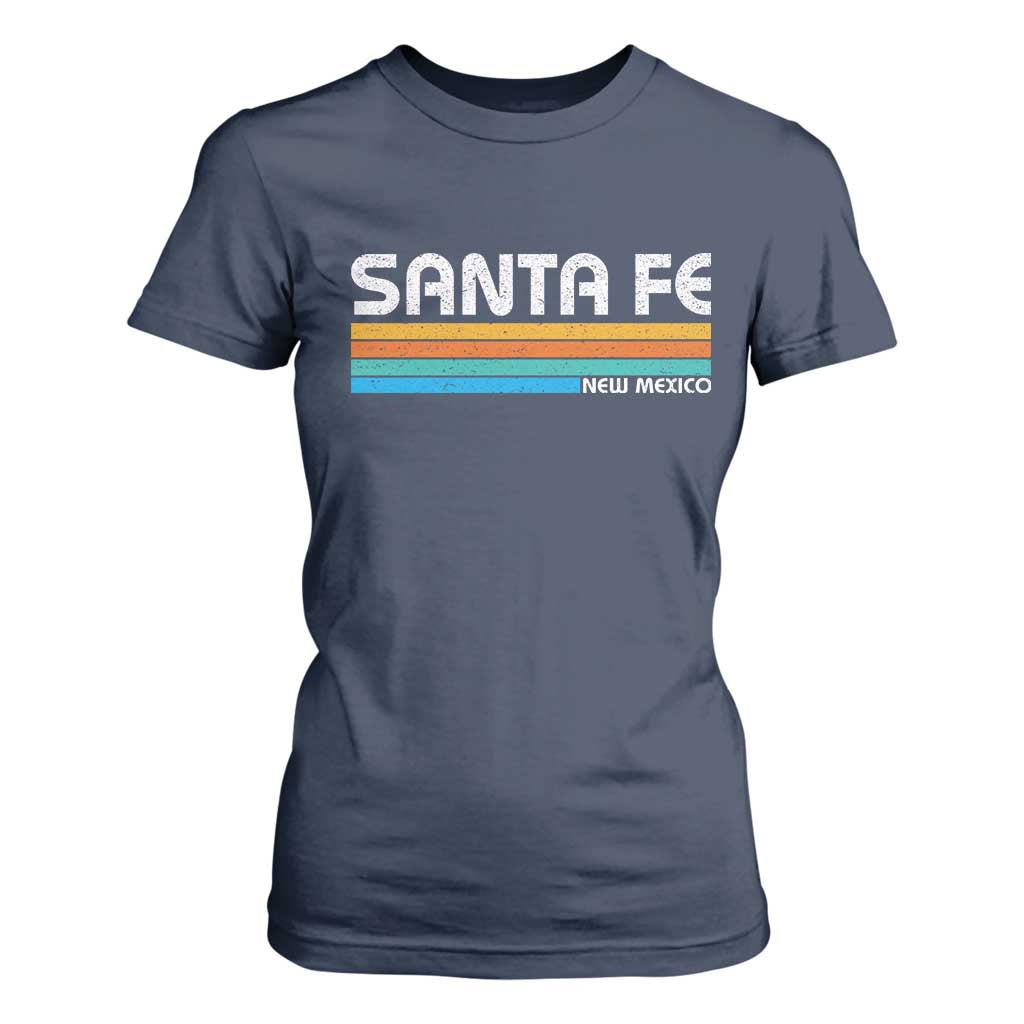 Retro Santa Fe New Mexico Distressed Souvenir T Shirt For Women