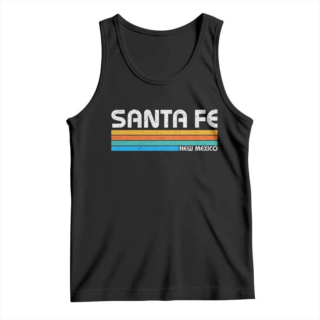 Retro Santa Fe New Mexico Distressed Souvenir Tank Top TS14 Black Print Your Wear
