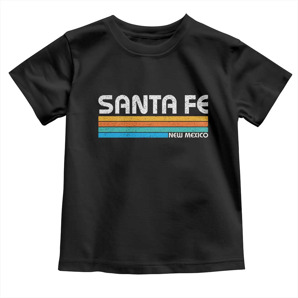 Retro Santa Fe New Mexico Distressed Souvenir Toddler T Shirt TS14 Black Print Your Wear