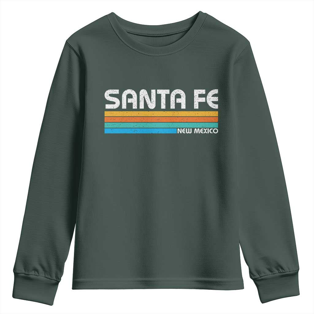 Retro Santa Fe New Mexico Distressed Souvenir Youth Sweatshirt