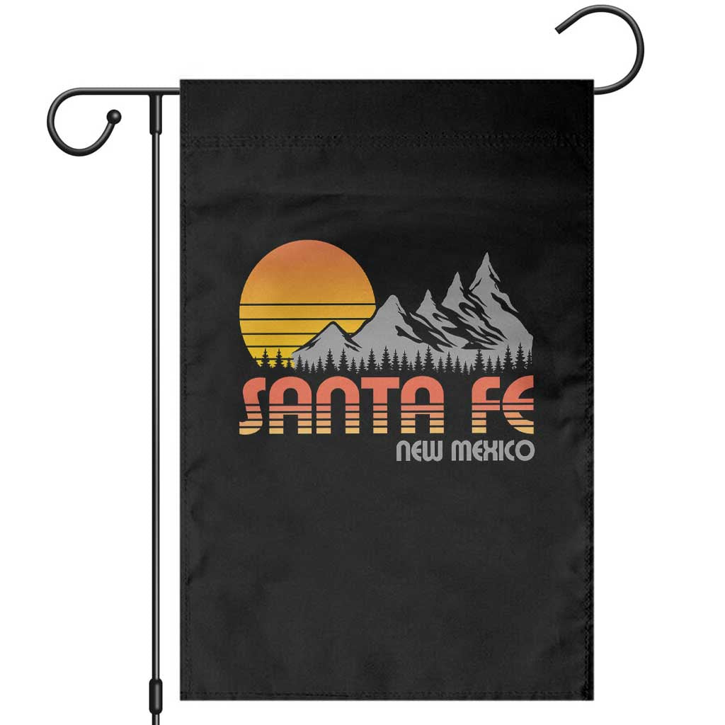 Retro Santa Fe New Mexico Mountain Southwest Garden Flag TS14 Black Print Your Wear