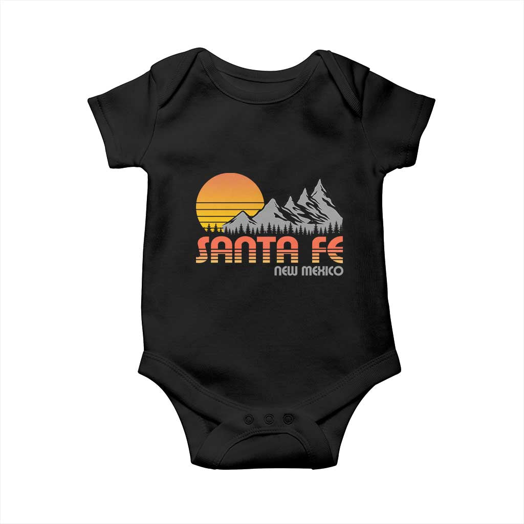 Retro Santa Fe New Mexico Mountain Southwest Baby Onesie TS14 Black Print Your Wear