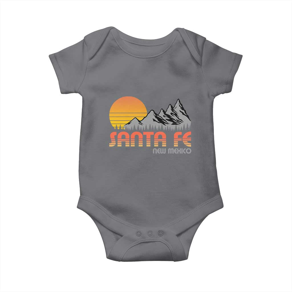 Retro Santa Fe New Mexico Mountain Southwest Baby Onesie TS14 Charcoal Print Your Wear
