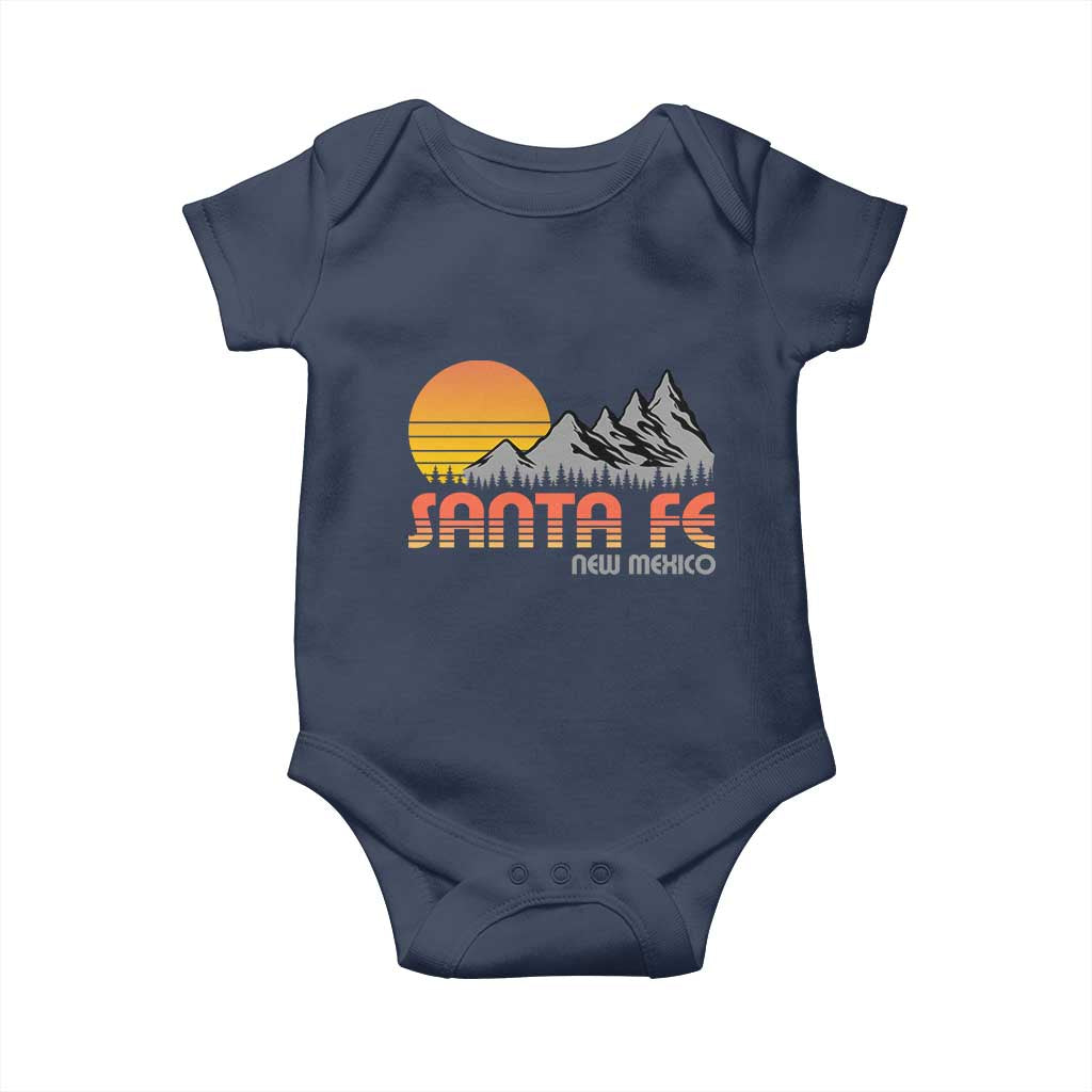 Retro Santa Fe New Mexico Mountain Southwest Baby Onesie TS14 Navy Print Your Wear