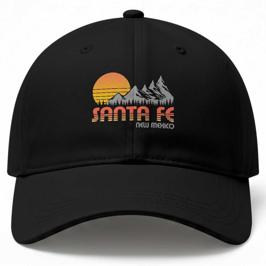 Retro Santa Fe New Mexico Mountain Southwest Baseball Cap TS14 Print Your Wear