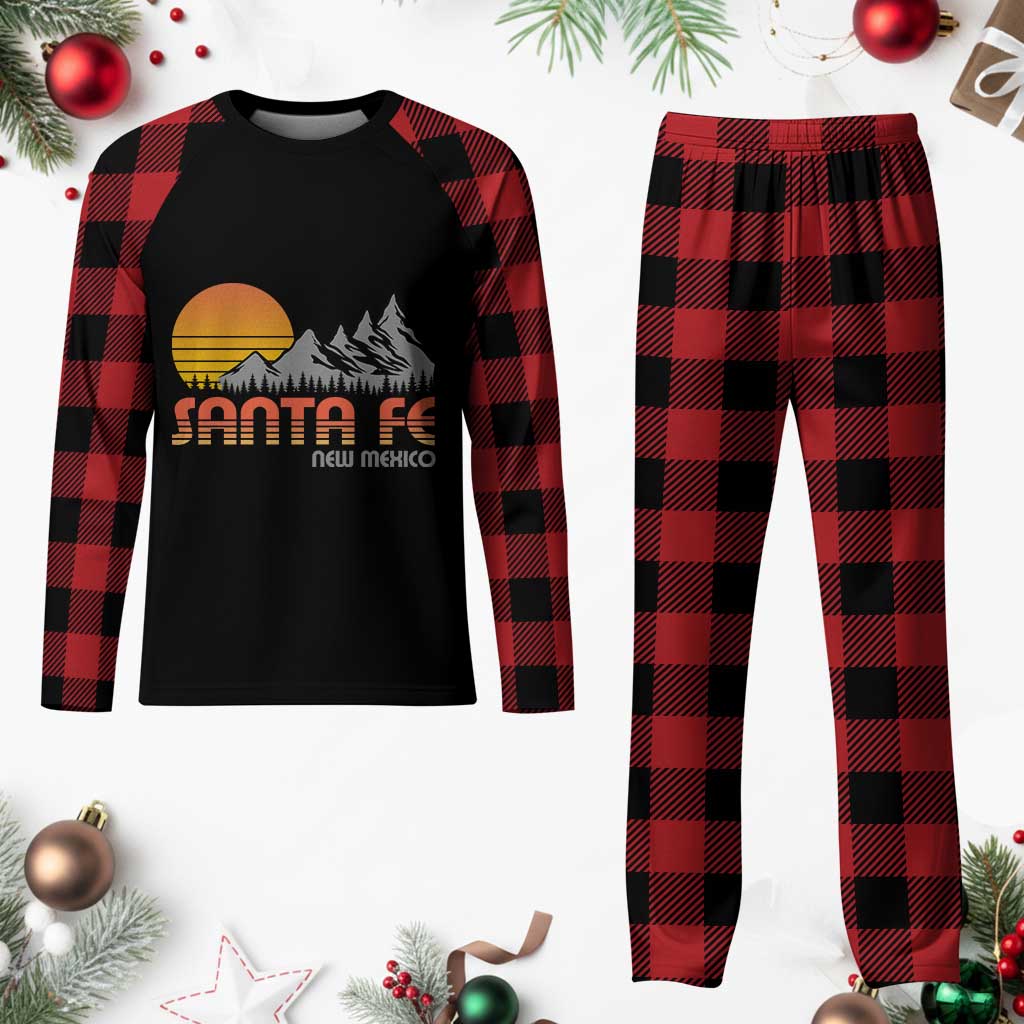 Retro Santa Fe New Mexico Mountain Southwest Plaid Pajama Set TS14 Buffalo Plaid Print Your Wear