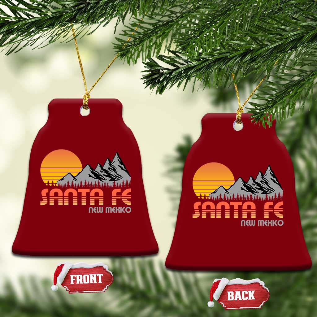 Retro Santa Fe New Mexico Mountain Southwest Ceramic Ornament TS14 Print Your Wear