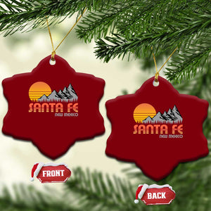 Retro Santa Fe New Mexico Mountain Southwest Ceramic Ornament TS14 Print Your Wear