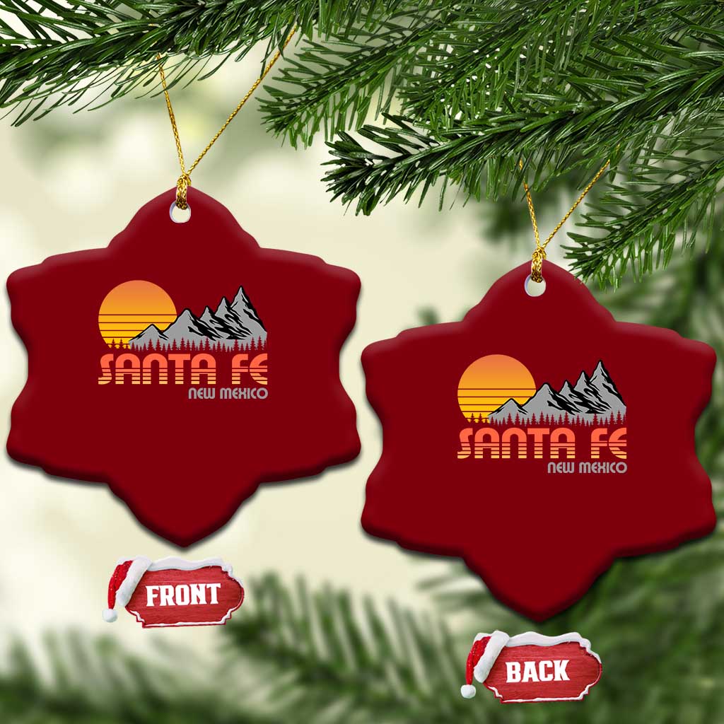 Retro Santa Fe New Mexico Mountain Southwest Ceramic Ornament TS14 Print Your Wear