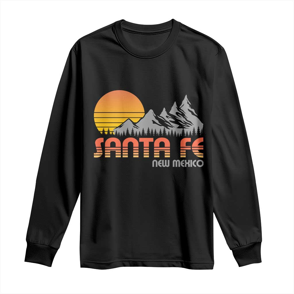 Retro Santa Fe New Mexico Mountain Southwest Long Sleeve Shirt TS14 Black Print Your Wear