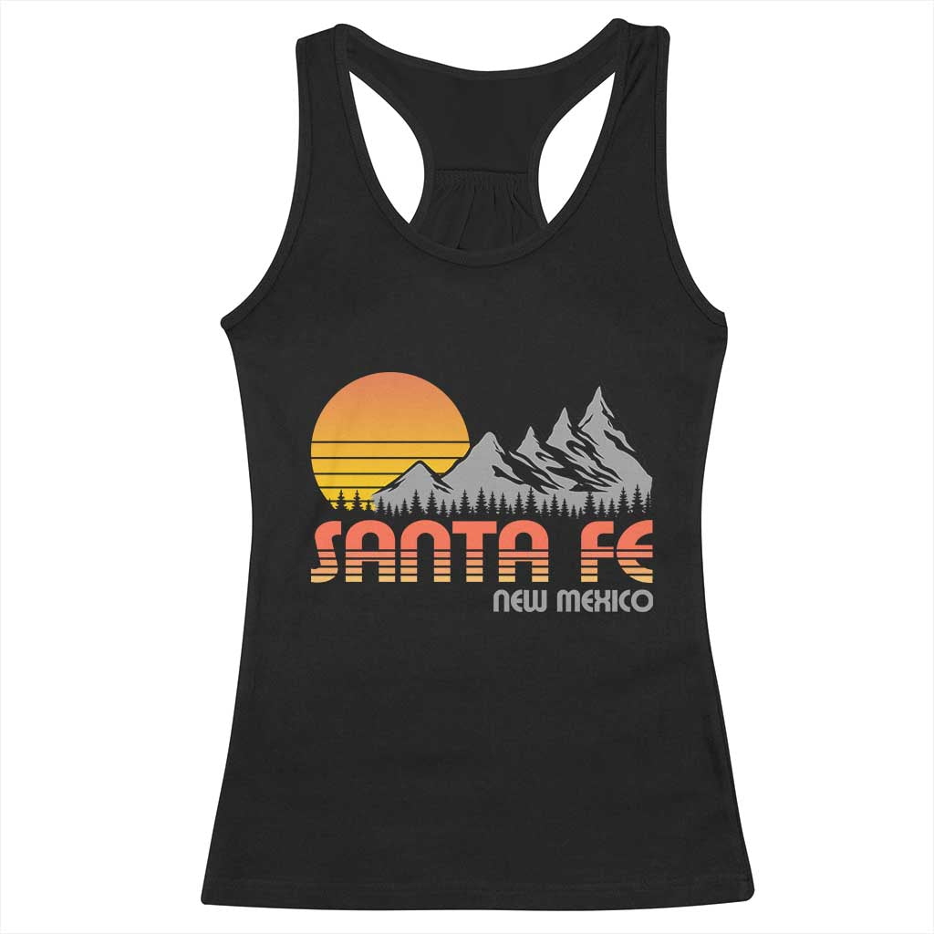 Retro Santa Fe New Mexico Mountain Southwest Racerback Tank Top TS14 Black Print Your Wear