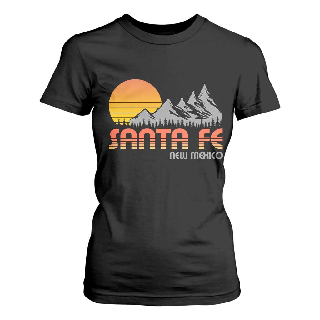 Retro Santa Fe New Mexico Mountain Southwest T Shirt For Women TS14 Black Print Your Wear