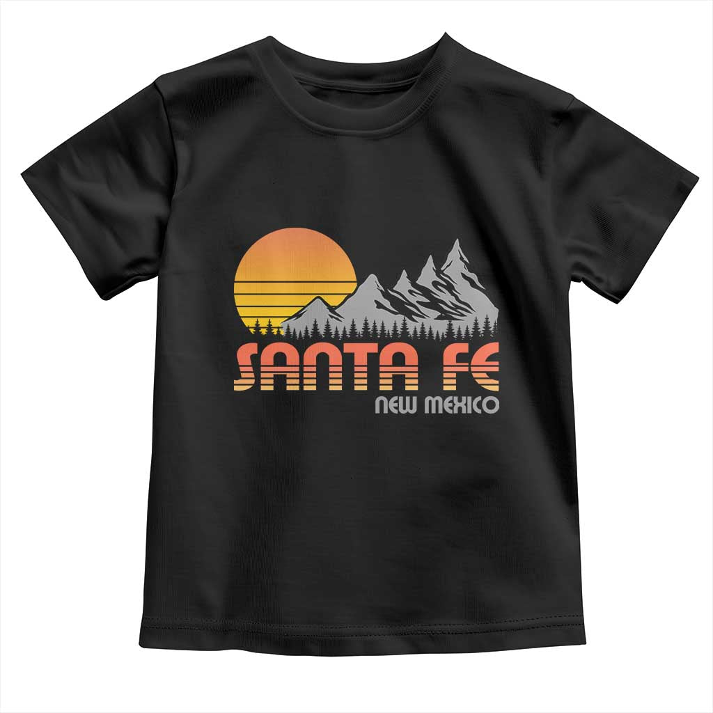 Retro Santa Fe New Mexico Mountain Southwest Toddler T Shirt TS14 Black Print Your Wear