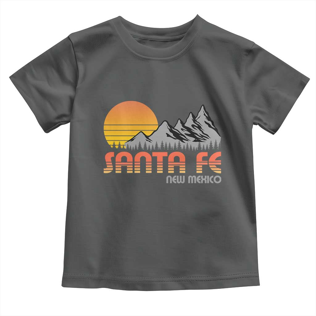 Retro Santa Fe New Mexico Mountain Southwest Toddler T Shirt TS14 Dark Heather Print Your Wear