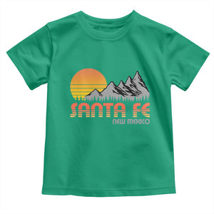 Retro Santa Fe New Mexico Mountain Southwest Toddler T Shirt TS14 Irish Green Print Your Wear