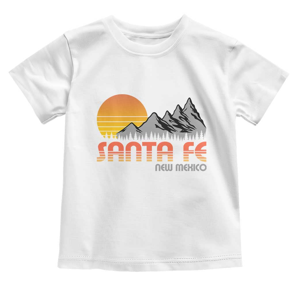 Retro Santa Fe New Mexico Mountain Southwest Toddler T Shirt TS14 White Print Your Wear