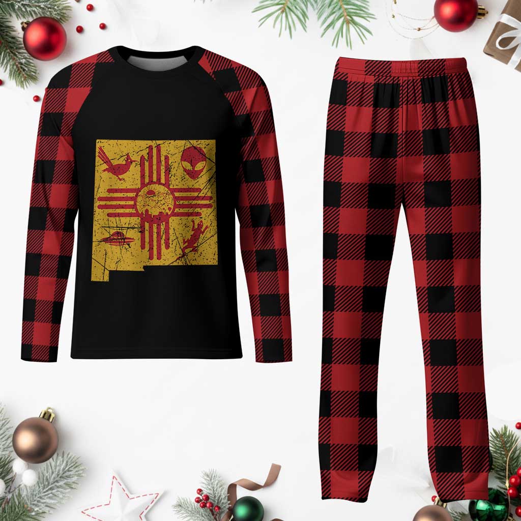 New Mexico State Map Zia Symbol Famous Icons Plaid Pajama Set TS14 Buffalo Plaid Print Your Wear