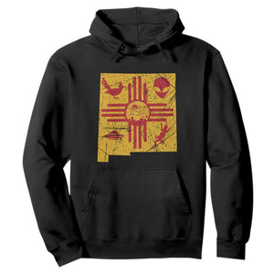 New Mexico State Map Zia Symbol Famous Icons Hoodie TS14 Black Print Your Wear