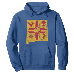 New Mexico State Map Zia Symbol Famous Icons Hoodie TS14 Royal Blue Print Your Wear