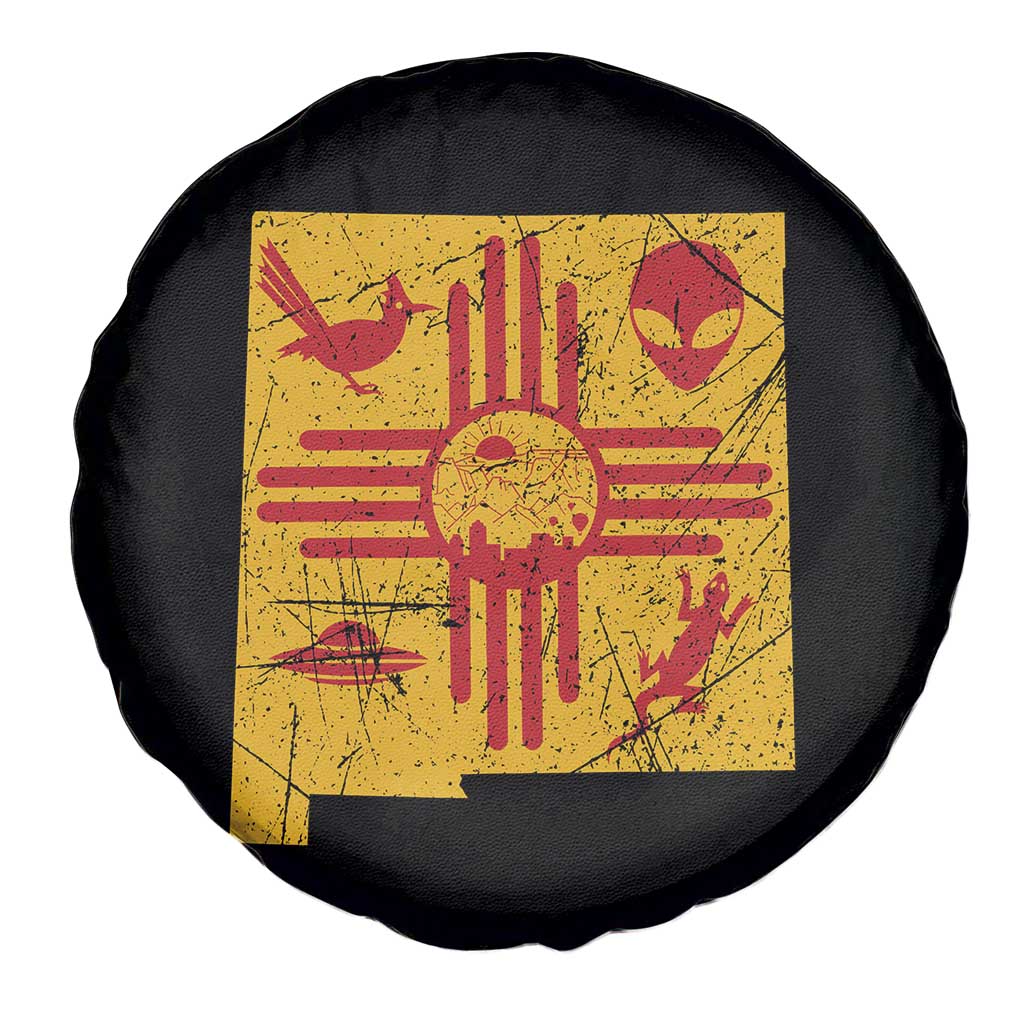 New Mexico State Map Zia Symbol Famous Icons Spare Tire Cover TS14 Print Your Wear