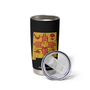New Mexico State Map Zia Symbol Famous Icons Tumbler Cup TS14 Print Your Wear