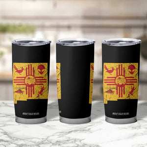 New Mexico State Map Zia Symbol Famous Icons Tumbler Cup TS14 Print Your Wear