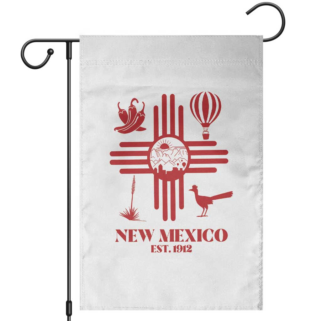 New Mexico Flag Zia Sun Souvenir Garden Flag New Mexico Zia Chiles Balloon Roadrunner Yucca TS14 White Print Your Wear