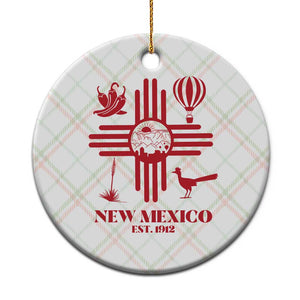 New Mexico Flag Zia Sun Souvenir Ceramic Ornament New Mexico Zia Chiles Balloon Roadrunner Yucca TS14 1pc Christmas Plaid Print Your Wear