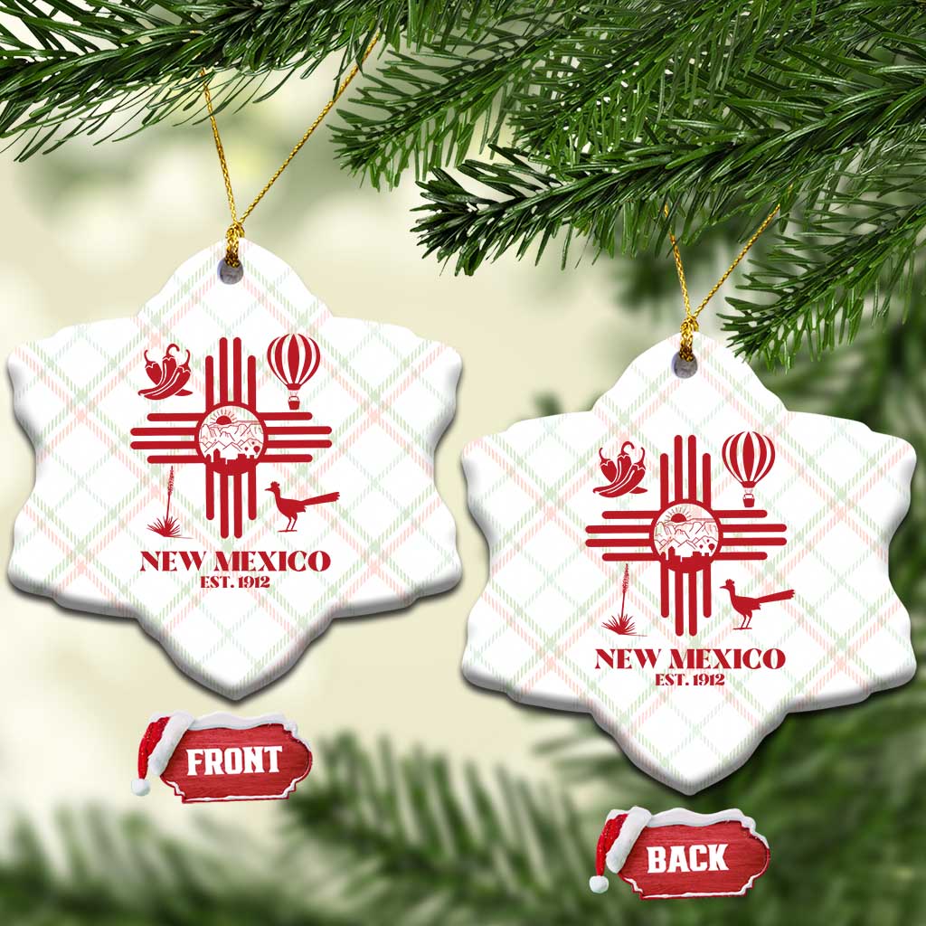 New Mexico Flag Zia Sun Souvenir Ceramic Ornament New Mexico Zia Chiles Balloon Roadrunner Yucca TS14 Print Your Wear