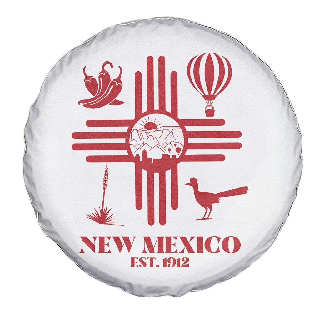 New Mexico Flag Zia Sun Souvenir Spare Tire Cover New Mexico Zia Chiles Balloon Roadrunner Yucca TS14 Print Your Wear
