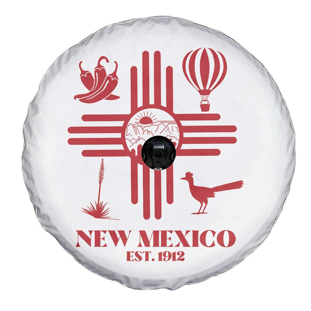 New Mexico Flag Zia Sun Souvenir Spare Tire Cover New Mexico Zia Chiles Balloon Roadrunner Yucca TS14 Print Your Wear