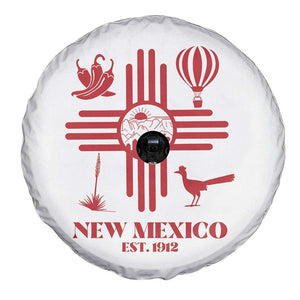New Mexico Flag Zia Sun Souvenir Spare Tire Cover New Mexico Zia Chiles Balloon Roadrunner Yucca TS14 Print Your Wear