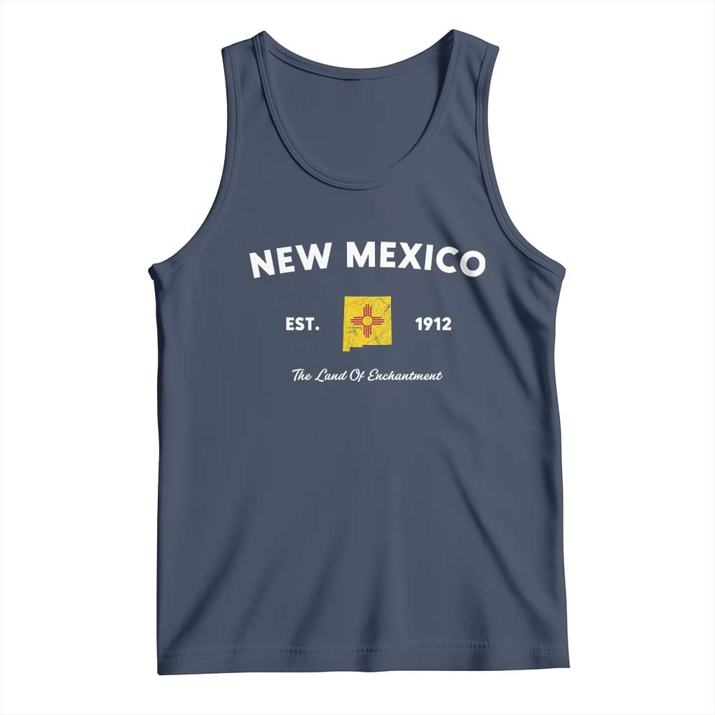 New Mexico Flag Map Zia Sun Souvenir Tank Top TS14 Navy Print Your Wear