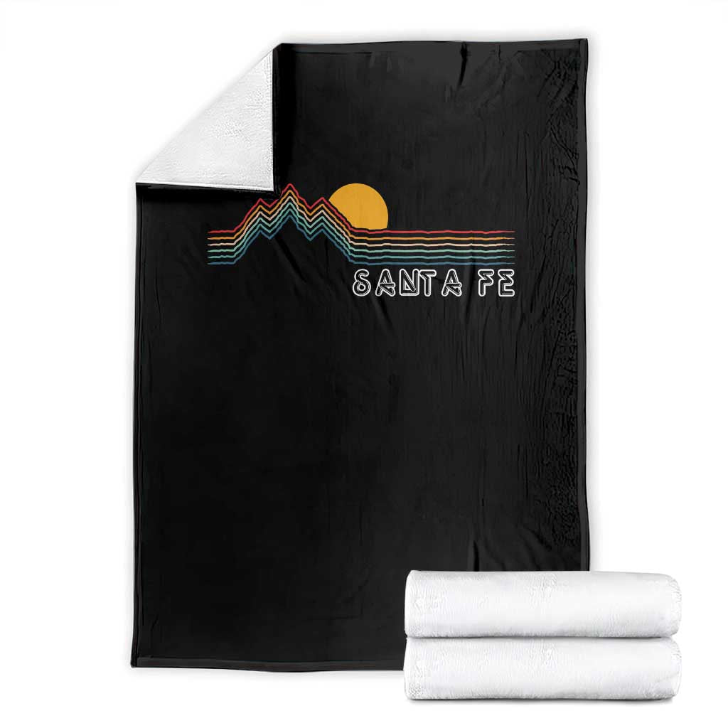 Retro Santa Fe New Mexico Throw Blanket TS14 Black Print Your Wear