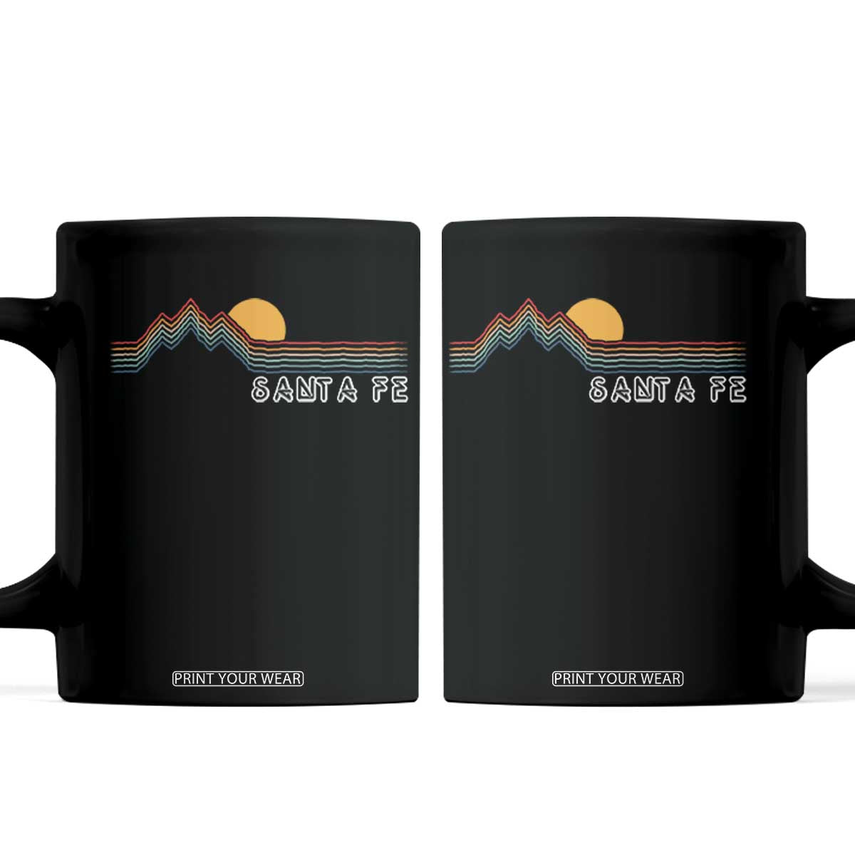 Retro Santa Fe New Mexico Coffee Mug TS14 Black Print Your Wear