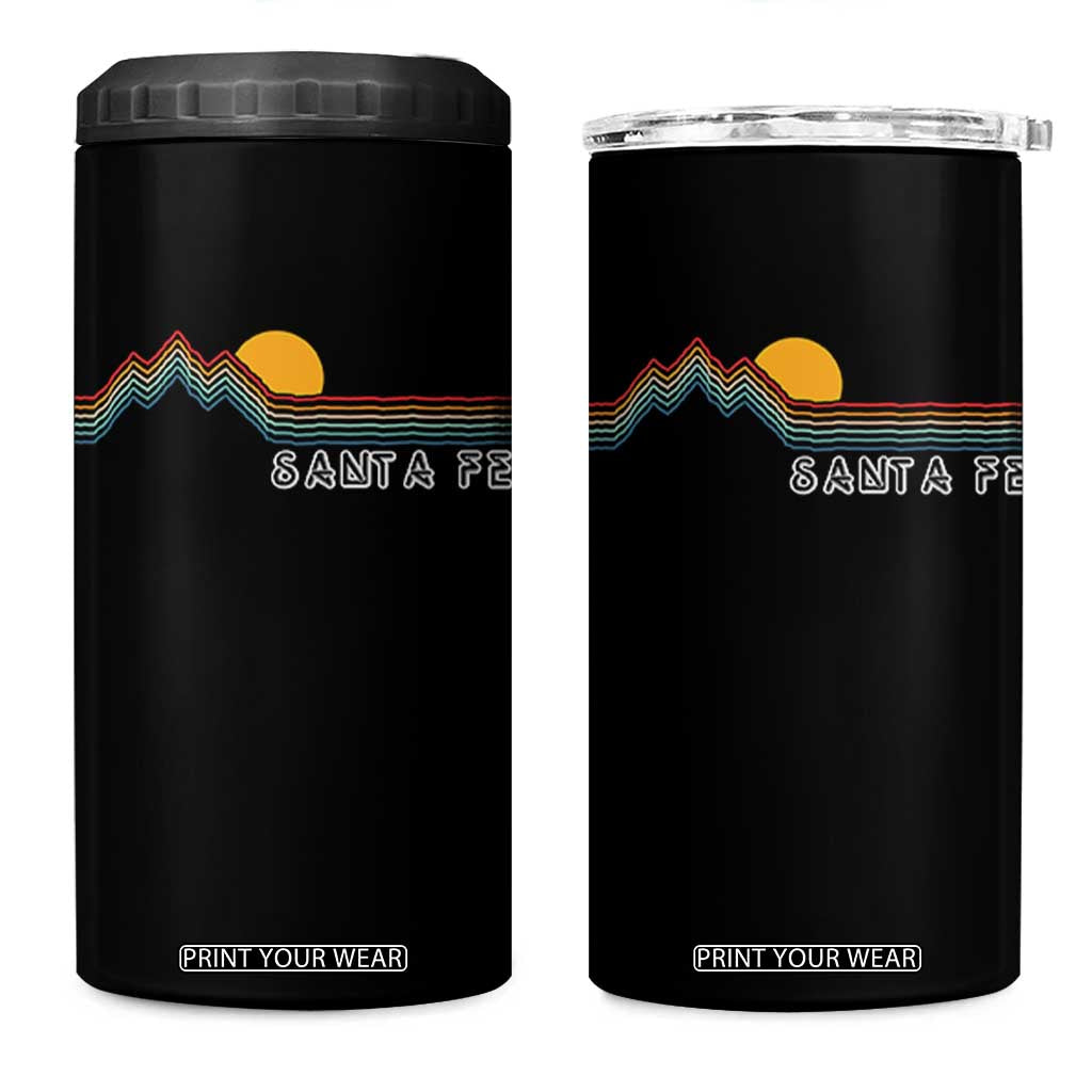 Retro Santa Fe New Mexico 4 in 1 Can Cooler Tumbler TS14 One Size: 16 oz Black Print Your Wear