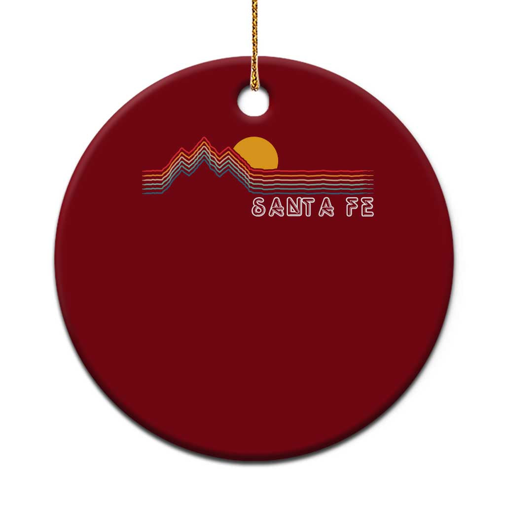 Retro Santa Fe New Mexico Ceramic Ornament TS14 1pc Red Print Your Wear