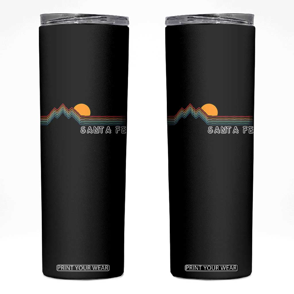 Retro Santa Fe New Mexico Skinny Tumbler TS14 Black Print Your Wear