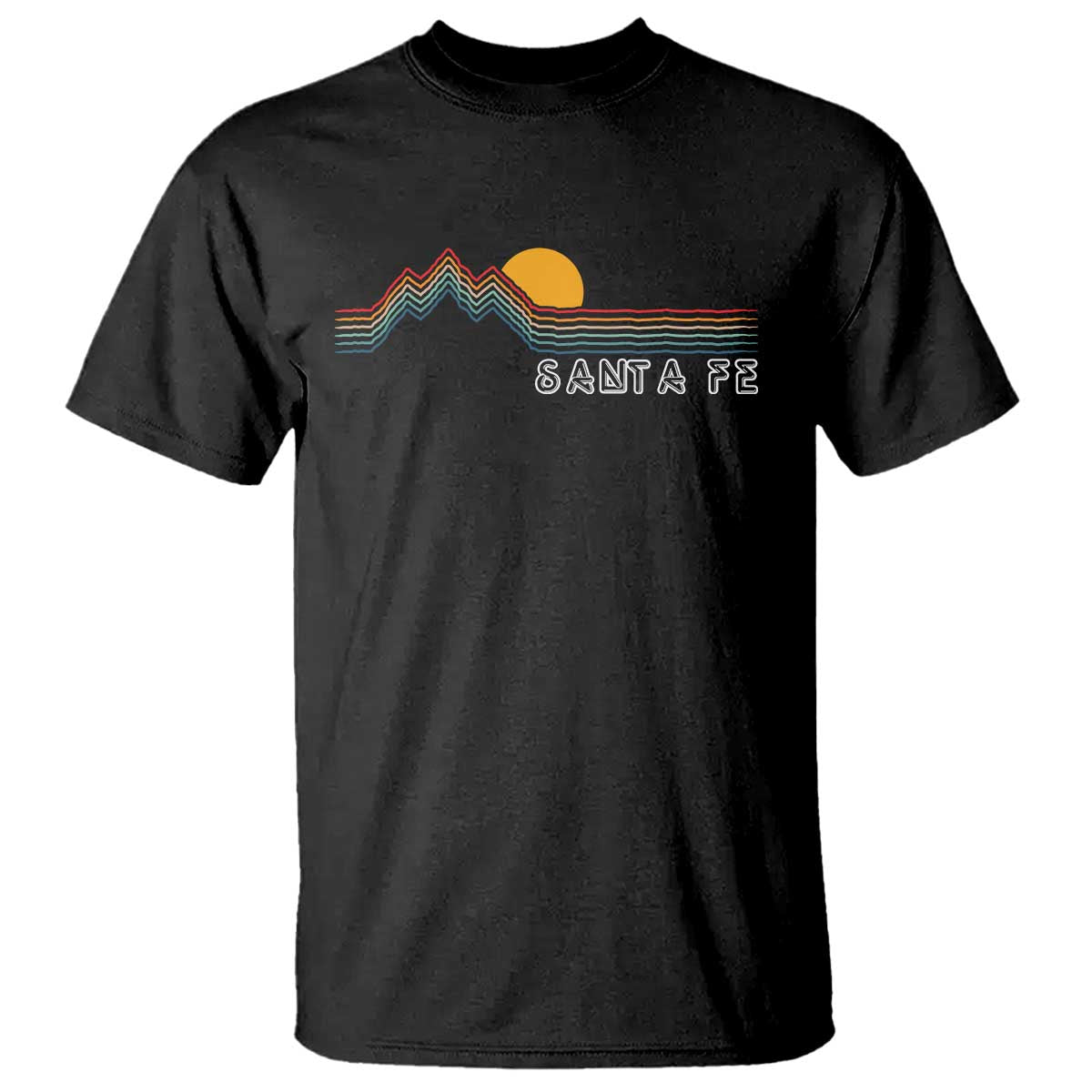 Retro Santa Fe New Mexico T Shirt TS14 Black Print Your Wear