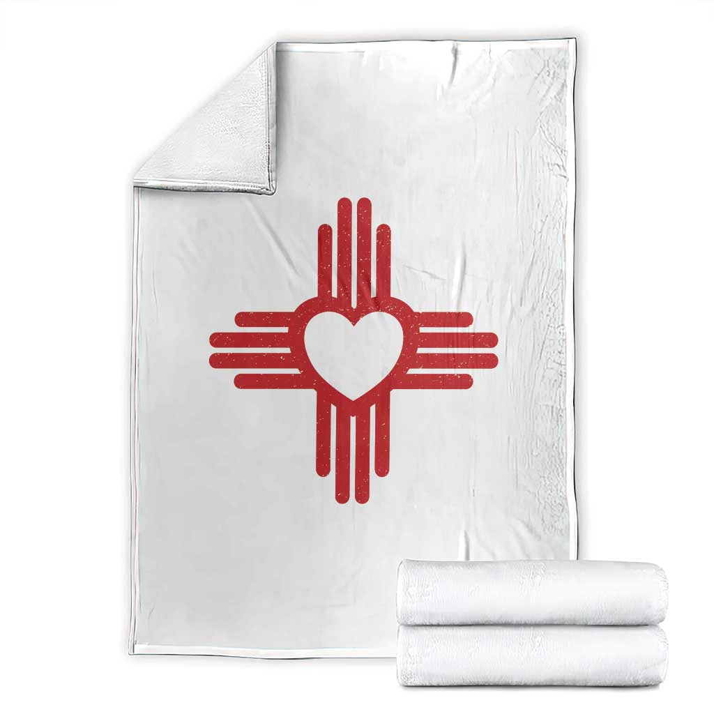 Zia Heart Symbol New Mexico Flag Shirt New Mexican Pride Throw Blanket TS14 White Print Your Wear
