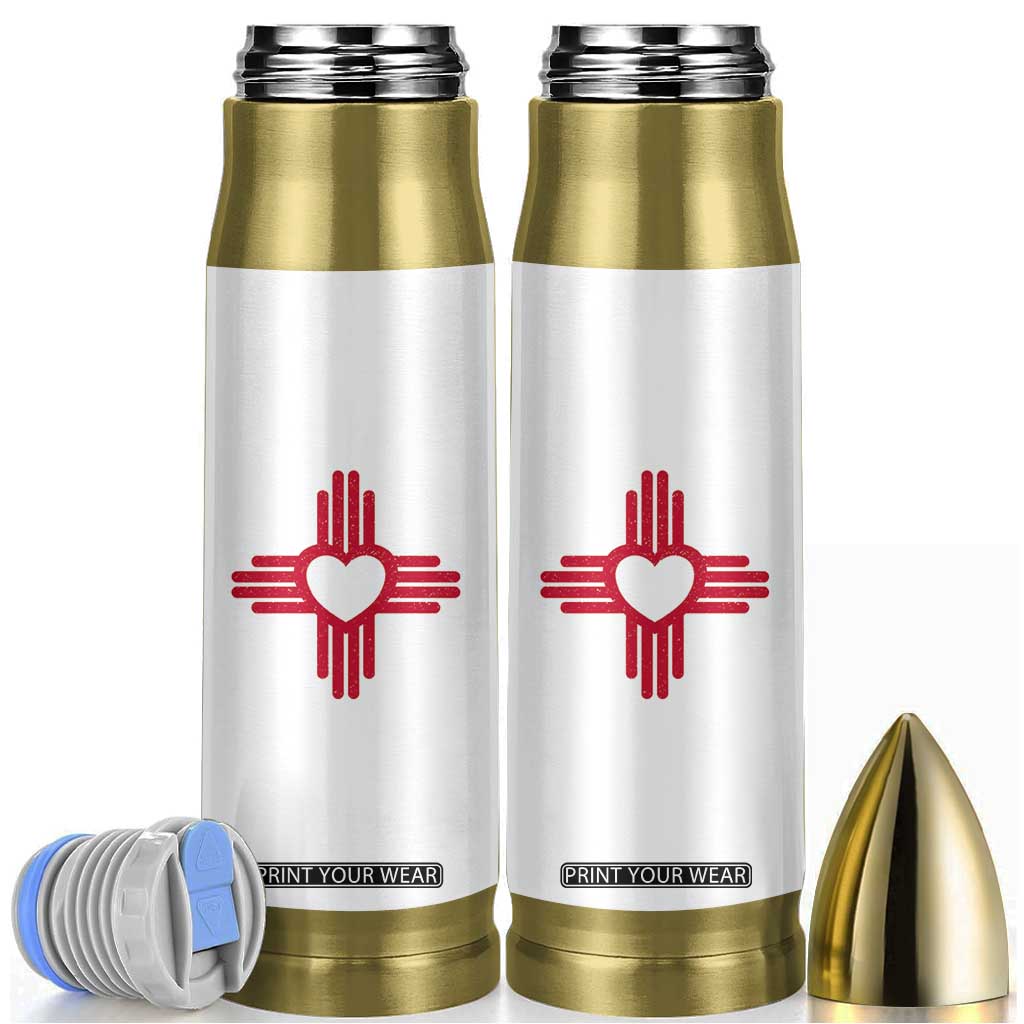 Zia Heart Symbol New Mexico Flag Shirt New Mexican Pride Bullet Tumbler TS14 White Print Your Wear