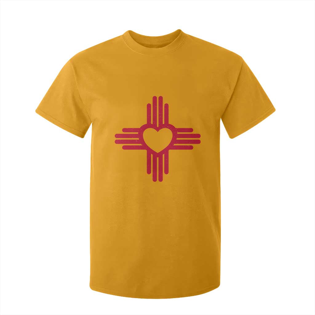 Zia Heart Symbol New Mexico Flag Shirt New Mexican Pride T Shirt For Kid TS14 Gold Print Your Wear