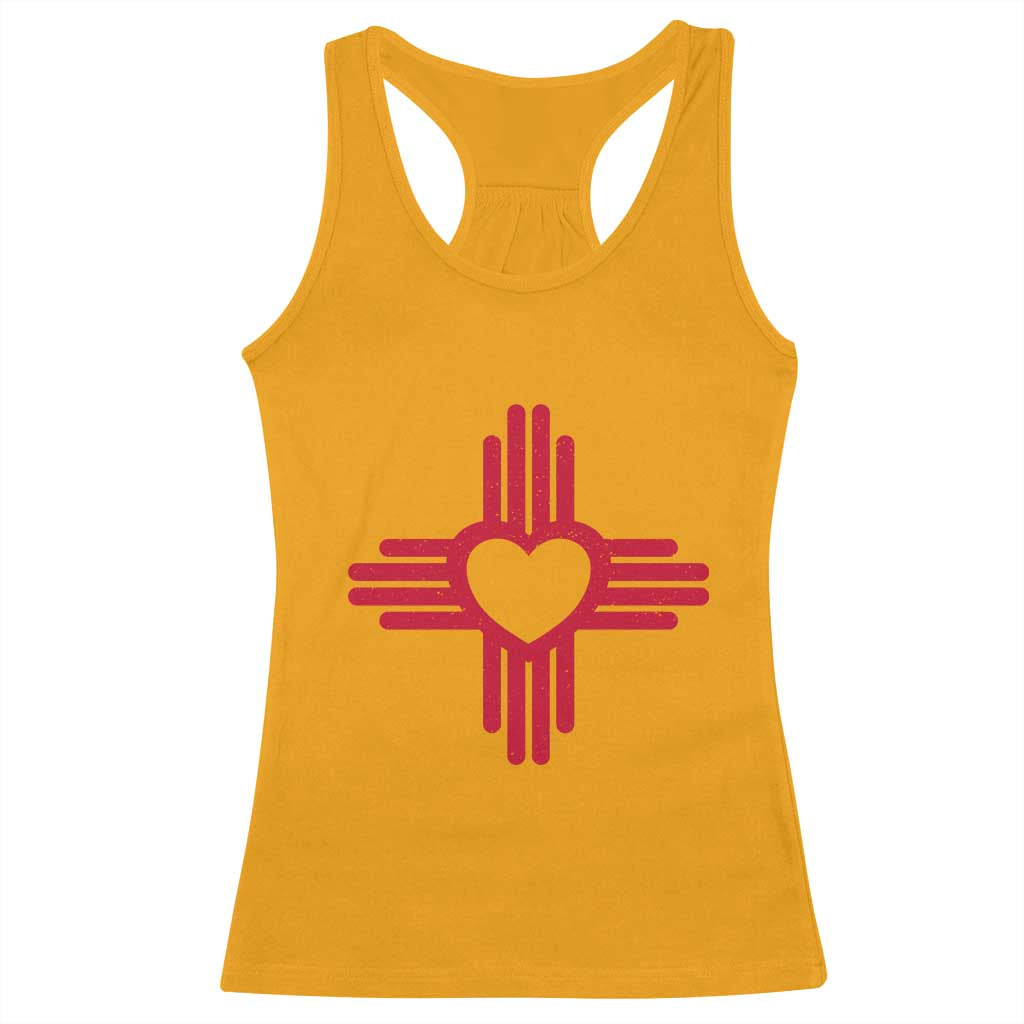 Zia Heart Symbol New Mexico Flag Shirt New Mexican Pride Racerback Tank Top TS14 Gold Print Your Wear