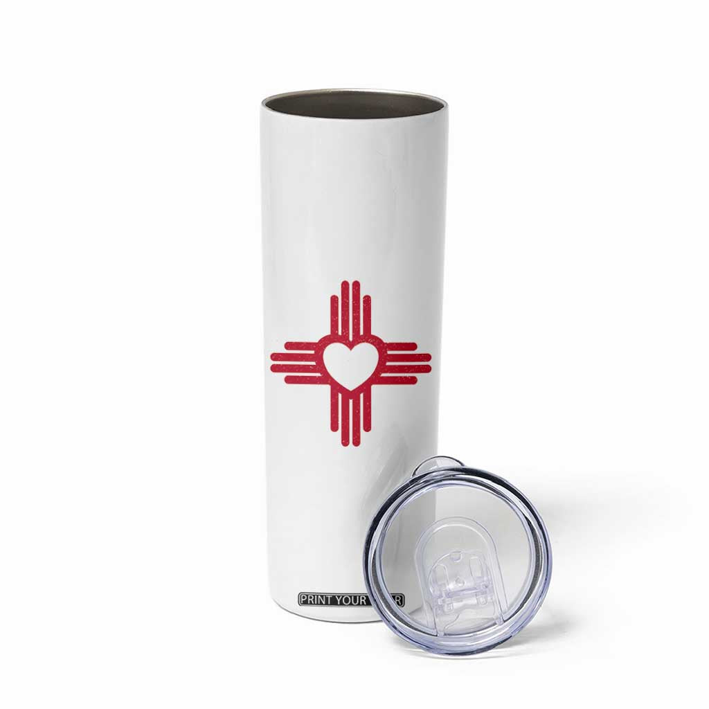 Zia Heart Symbol New Mexico Flag Shirt New Mexican Pride Skinny Tumbler TS14 Print Your Wear