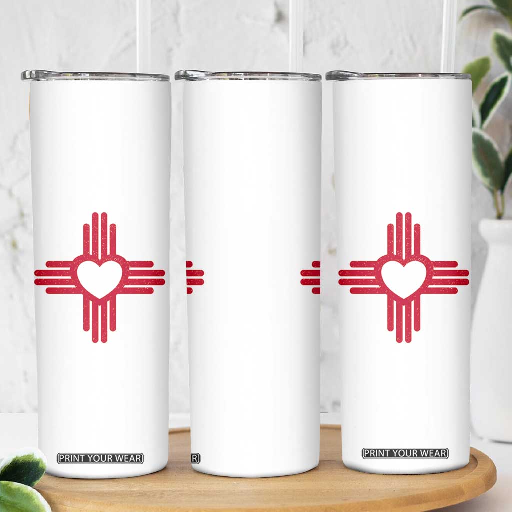 Zia Heart Symbol New Mexico Flag Shirt New Mexican Pride Skinny Tumbler TS14 Print Your Wear