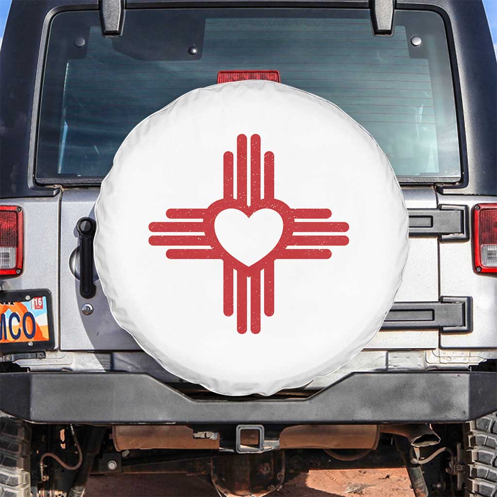 Zia Heart Symbol New Mexico Flag Shirt New Mexican Pride Spare Tire Cover TS14 No hole White Print Your Wear