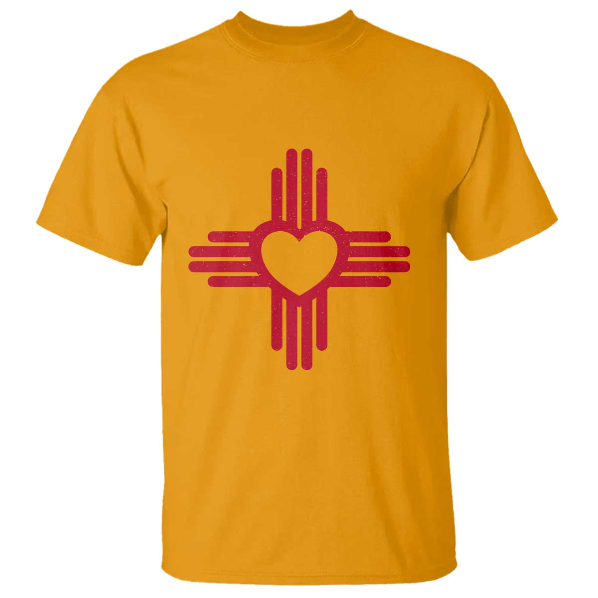 Zia Heart Symbol New Mexico Flag Shirt New Mexican Pride T Shirt TS14 Gold Print Your Wear