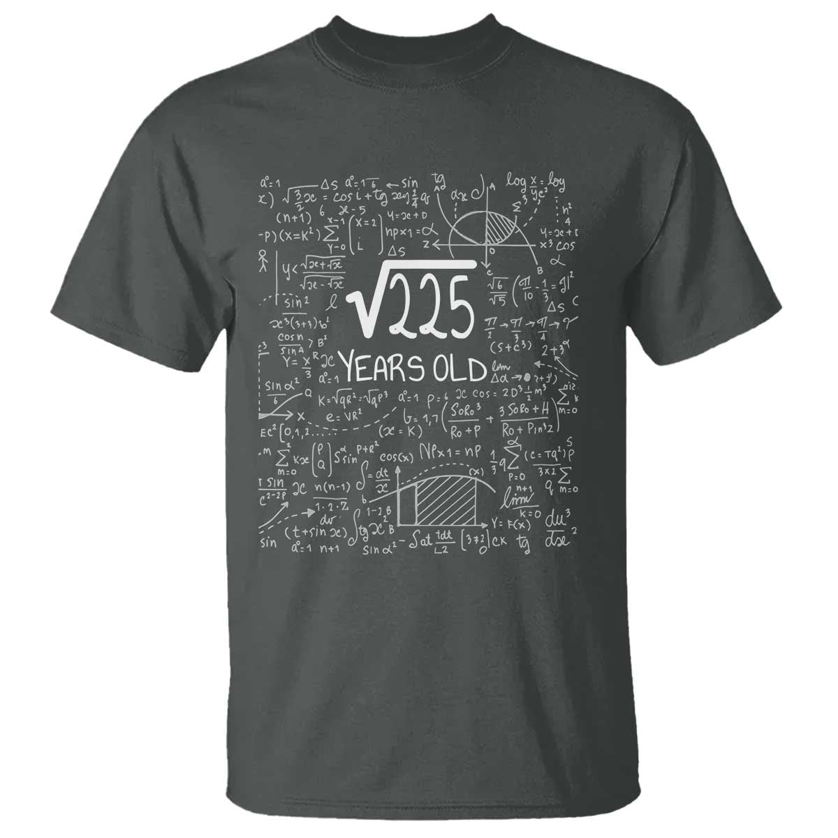 15th Birthday Math T Shirt Square Root of 225 Funny Math Nerd 15 Year Old Gift