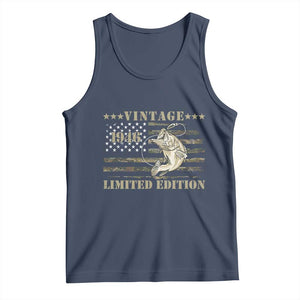 80th Birthday Fishing Vintage 1946 Limited Edition Tank Top Bass Fishing Camouflage American Flag Fisherman Gift
