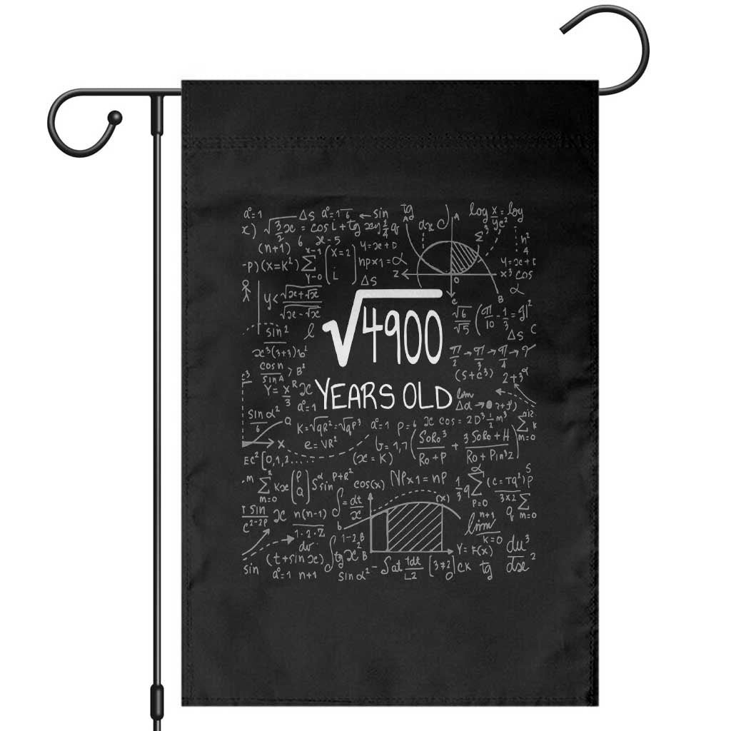 70th Birthday Math Garden Flag Square Root of 4900 Funny Math Nerd 70 Year Old Gift TS14 Black Print Your Wear
